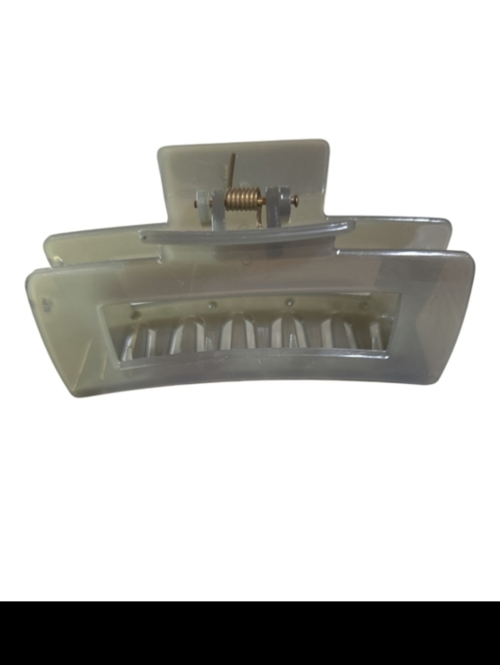 Matte Taupe Rectangular Hair Claw Clip